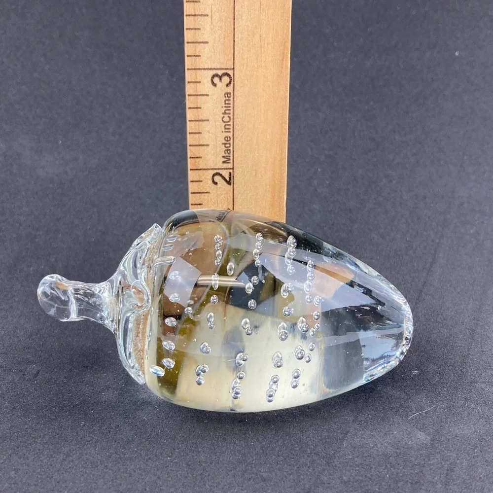 Crowning Touch VTG Clear Glass Paperweight 4”